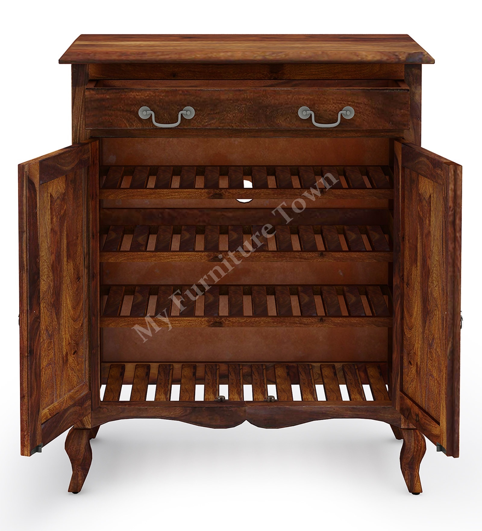Sheesham-Solid-Wood-Shoe-Rack-Cabinet-2