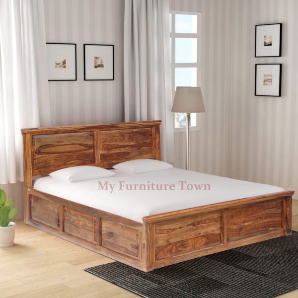 Sheesham Solid Wood Bed With Storage