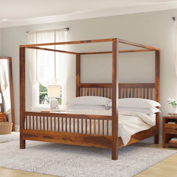 Sheesham Solid Wood Bed With Storage