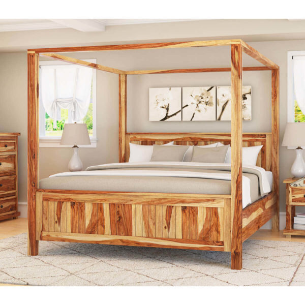 Sheesham Solid Wood Bed With Storage