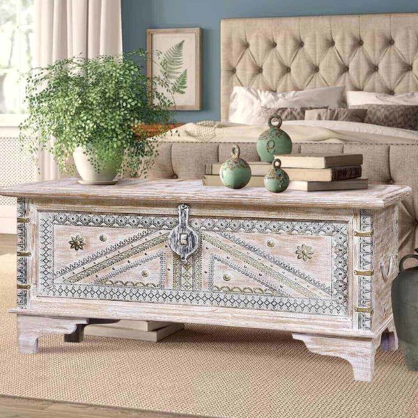 Wooden chest trunk distress
