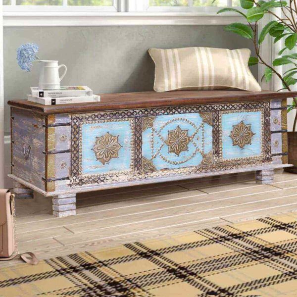Wooden chest trunk distress
