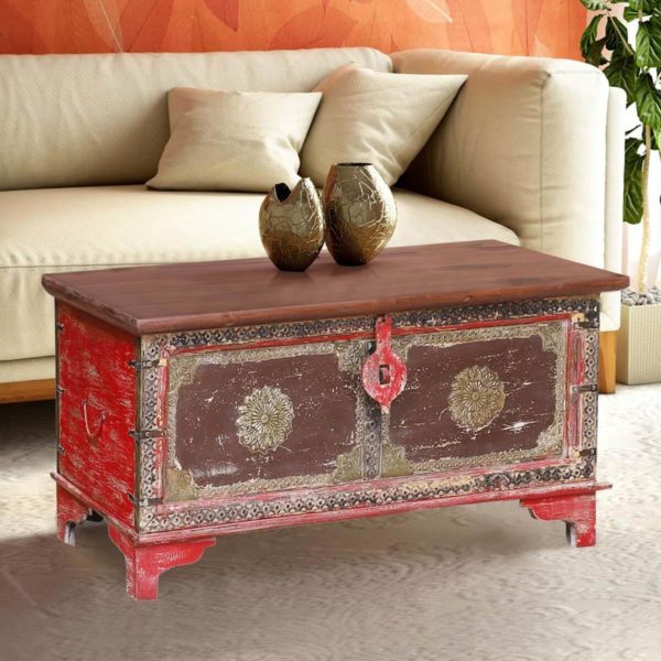 Wooden chest trunk distress