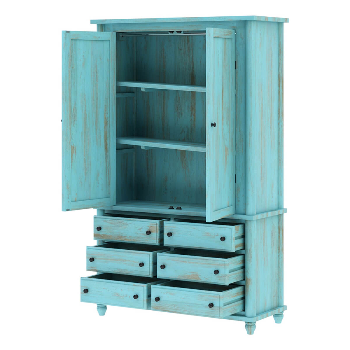 solid wood distress Finish Wardrobe
