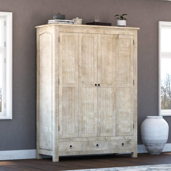 solid wood distress Finish Wardrobe